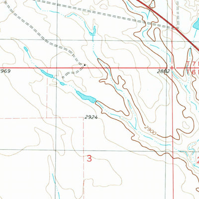 United States Geological Survey Waterhole Creek, MT-ND (1981, 24000-Scale) digital map