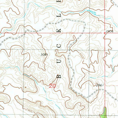 United States Geological Survey Waterhole Creek, MT-ND (1981, 24000-Scale) digital map