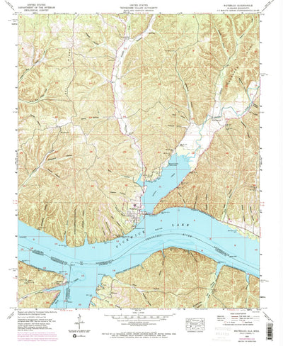 United States Geological Survey Waterloo, AL-MS (1953, 24000-Scale) digital map