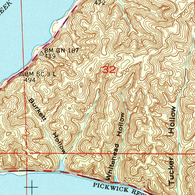 United States Geological Survey Waterloo, AL-MS (1953, 24000-Scale) digital map
