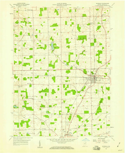 United States Geological Survey Waterloo, IN (1957, 24000-Scale) digital map