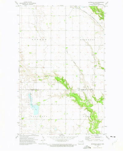 United States Geological Survey Waterloo Lake, ND (1972, 24000-Scale) digital map