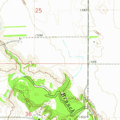 United States Geological Survey Waterloo Lake, ND (1972, 24000-Scale) digital map