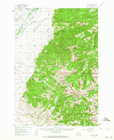 United States Geological Survey Waterloo, MT (1960, 62500-Scale) digital map