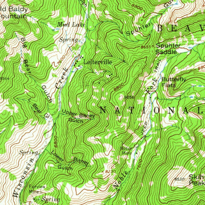 United States Geological Survey Waterloo, MT (1960, 62500-Scale) digital map
