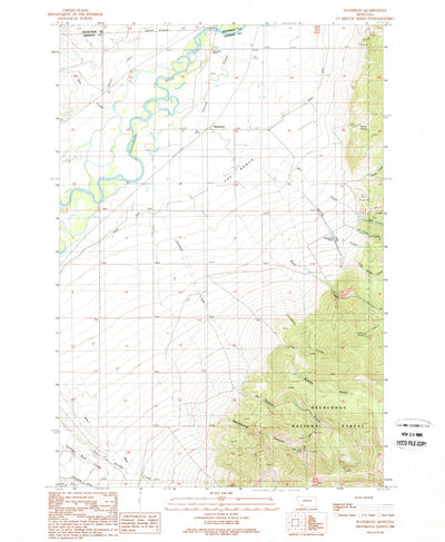 United States Geological Survey Waterloo, MT (1989, 24000-Scale) digital map