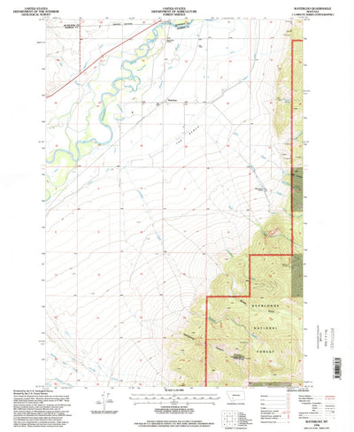 United States Geological Survey Waterloo, MT (1996, 24000-Scale) digital map