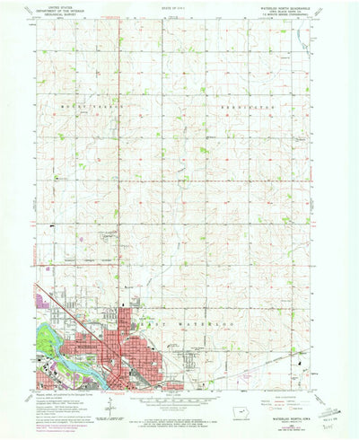 United States Geological Survey Waterloo North, IA (1963, 24000-Scale) digital map