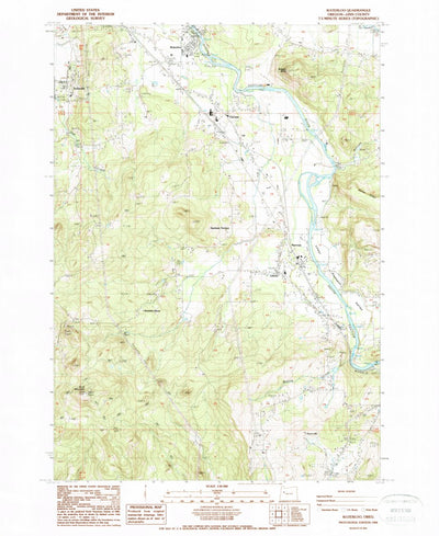 United States Geological Survey Waterloo, OR (1988, 24000-Scale) digital map
