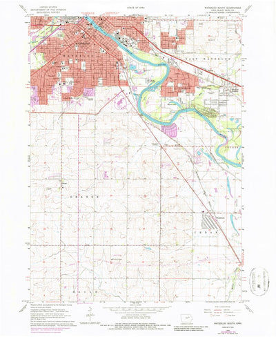 United States Geological Survey Waterloo South, IA (1963, 24000-Scale) digital map