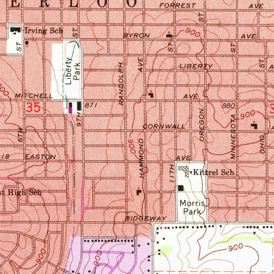 United States Geological Survey Waterloo South, IA (1963, 24000-Scale) digital map
