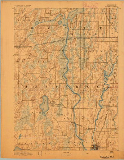 United States Geological Survey Waterloo, WI (1891, 62500-Scale) digital map