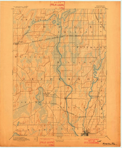 United States Geological Survey Waterloo, WI (1894, 62500-Scale) digital map