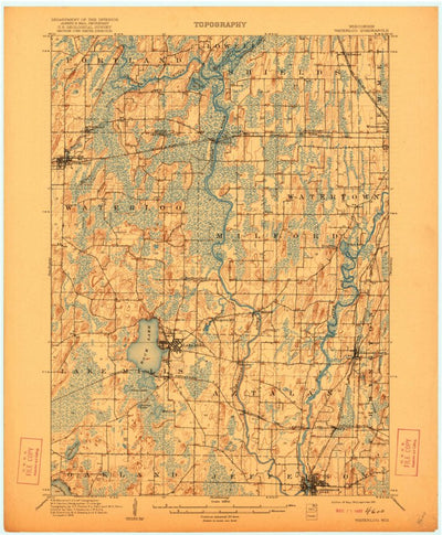 United States Geological Survey Waterloo, WI (1910, 62500-Scale) digital map