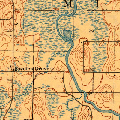 United States Geological Survey Waterloo, WI (1910, 62500-Scale) digital map