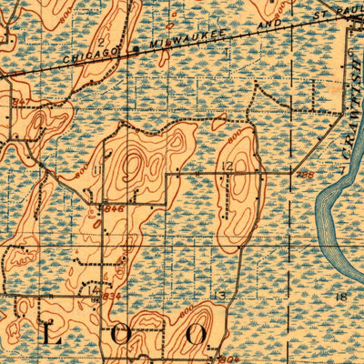 United States Geological Survey Waterloo, WI (1910, 62500-Scale) digital map