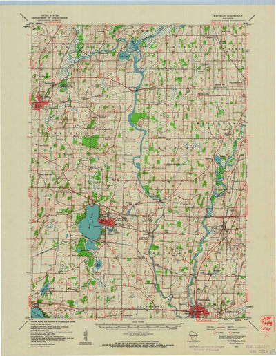United States Geological Survey Waterloo, WI (1959, 62500-Scale) digital map
