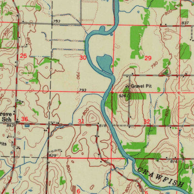 United States Geological Survey Waterloo, WI (1959, 62500-Scale) digital map