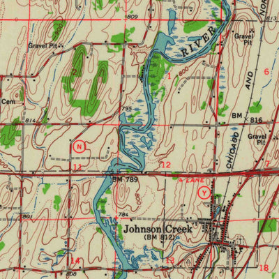 United States Geological Survey Waterloo, WI (1959, 62500-Scale) digital map