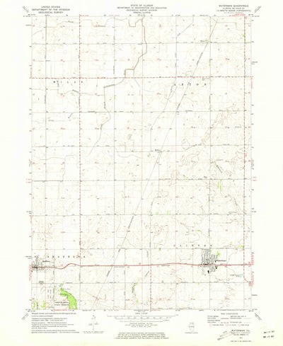 United States Geological Survey Waterman, IL (1971, 24000-Scale) digital map