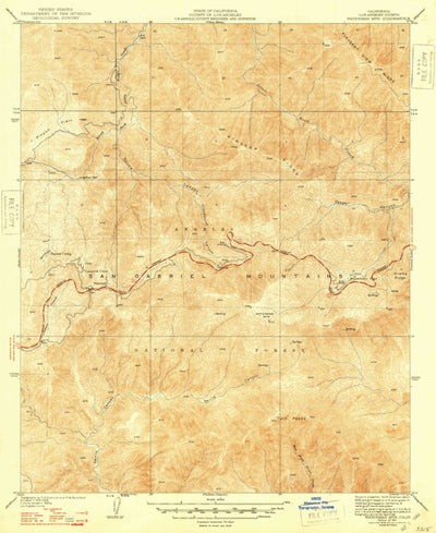 United States Geological Survey Waterman Mtn, CA (1941, 24000-Scale) digital map