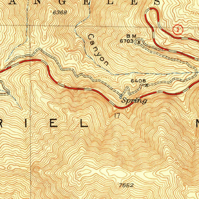 United States Geological Survey Waterman Mtn, CA (1941, 24000-Scale) digital map