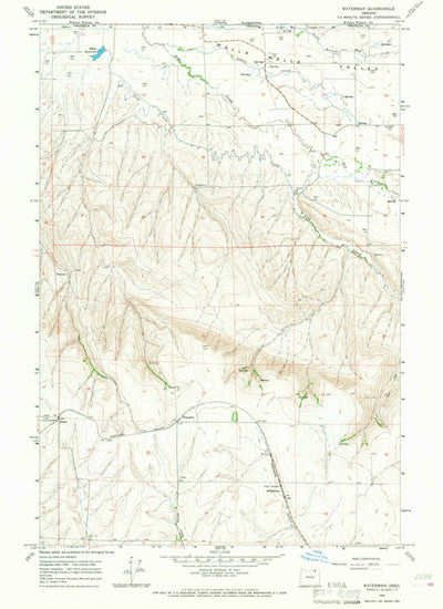 United States Geological Survey Waterman, OR (1966, 24000-Scale) digital map