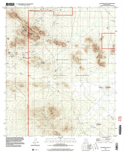 United States Geological Survey Waterman Peak, AZ (1996, 24000-Scale) digital map