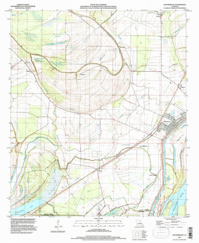 United States Geological Survey Waterproof, LA (1994, 24000-Scale) digital map