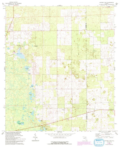 United States Geological Survey Waters Lake, FL (1968, 24000-Scale) digital map