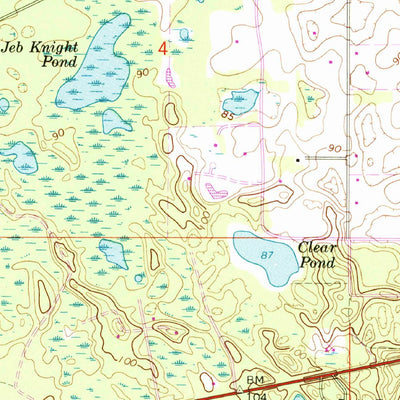 United States Geological Survey Waters Lake, FL (1968, 24000-Scale) digital map