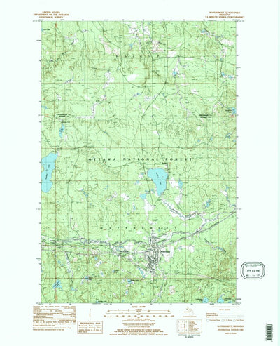 United States Geological Survey Watersmeet, MI (1982, 25000-Scale) digital map