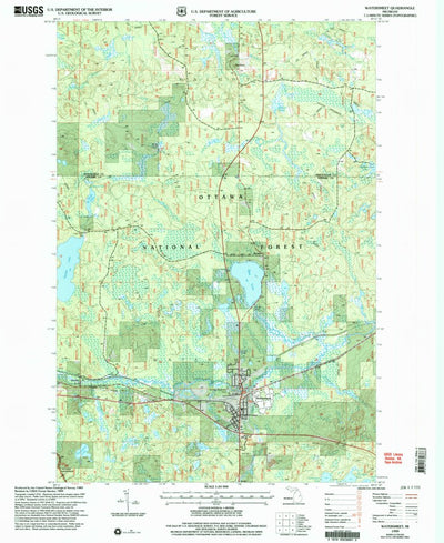 United States Geological Survey Watersmeet, MI (1999, 24000-Scale) digital map