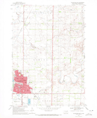 United States Geological Survey Watertown East, SD (1969, 24000-Scale) digital map