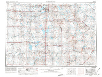 United States Geological Survey Watertown, SD-MN (1953, 250000-Scale) digital map