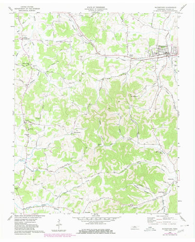 United States Geological Survey Watertown, TN (1958, 24000-Scale) digital map
