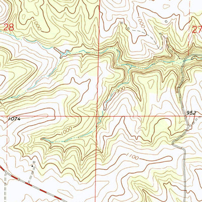 United States Geological Survey Waterville, IA (1971, 24000-Scale) digital map