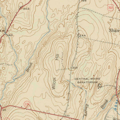 United States Geological Survey Waterville, ME (1943, 62500-Scale) digital map