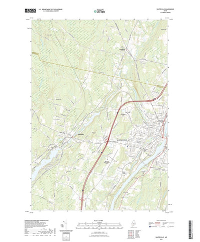 United States Geological Survey Waterville, ME (2021, 24000-Scale) digital map