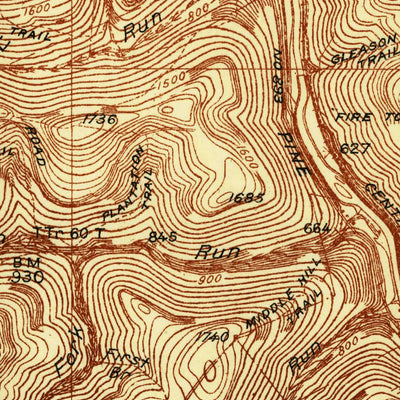 United States Geological Survey Waterville, PA (1937, 48000-Scale) digital map
