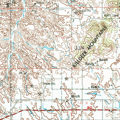 United States Geological Survey Watford City, ND (1953, 250000-Scale) digital map