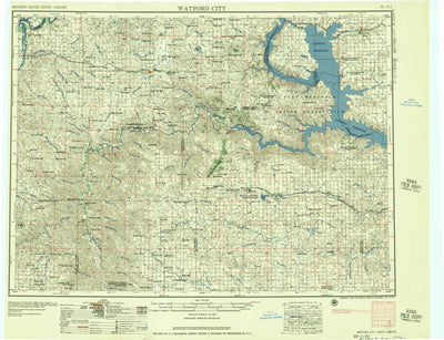United States Geological Survey Watford City, ND (1957, 250000-Scale) digital map