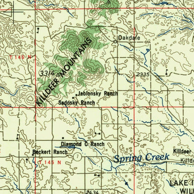 United States Geological Survey Watford City, ND (1957, 250000-Scale) digital map