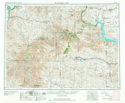 United States Geological Survey Watford City, ND (1967, 250000-Scale) digital map
