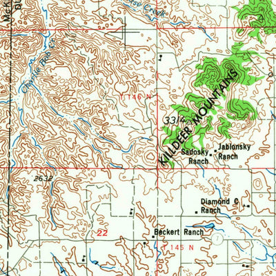 United States Geological Survey Watford City, ND (1967, 250000-Scale) digital map