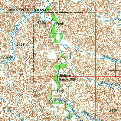 United States Geological Survey Watford City, ND (1967, 250000-Scale) digital map