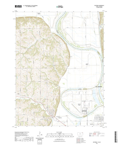 United States Geological Survey Wathena, KS (2022, 24000-Scale) digital map