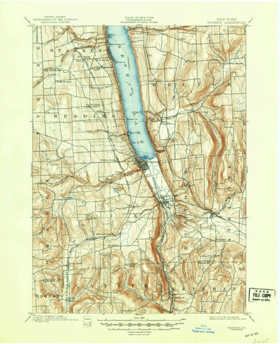 United States Geological Survey Watkins Glen, NY (1901, 62500-Scale) digital map