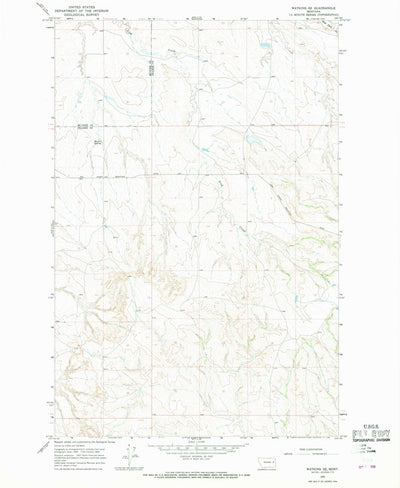 United States Geological Survey Watkins SE, MT (1965, 24000-Scale) digital map