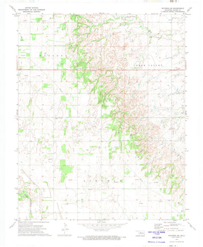 United States Geological Survey Watonga SE, OK (1972, 24000-Scale) digital map